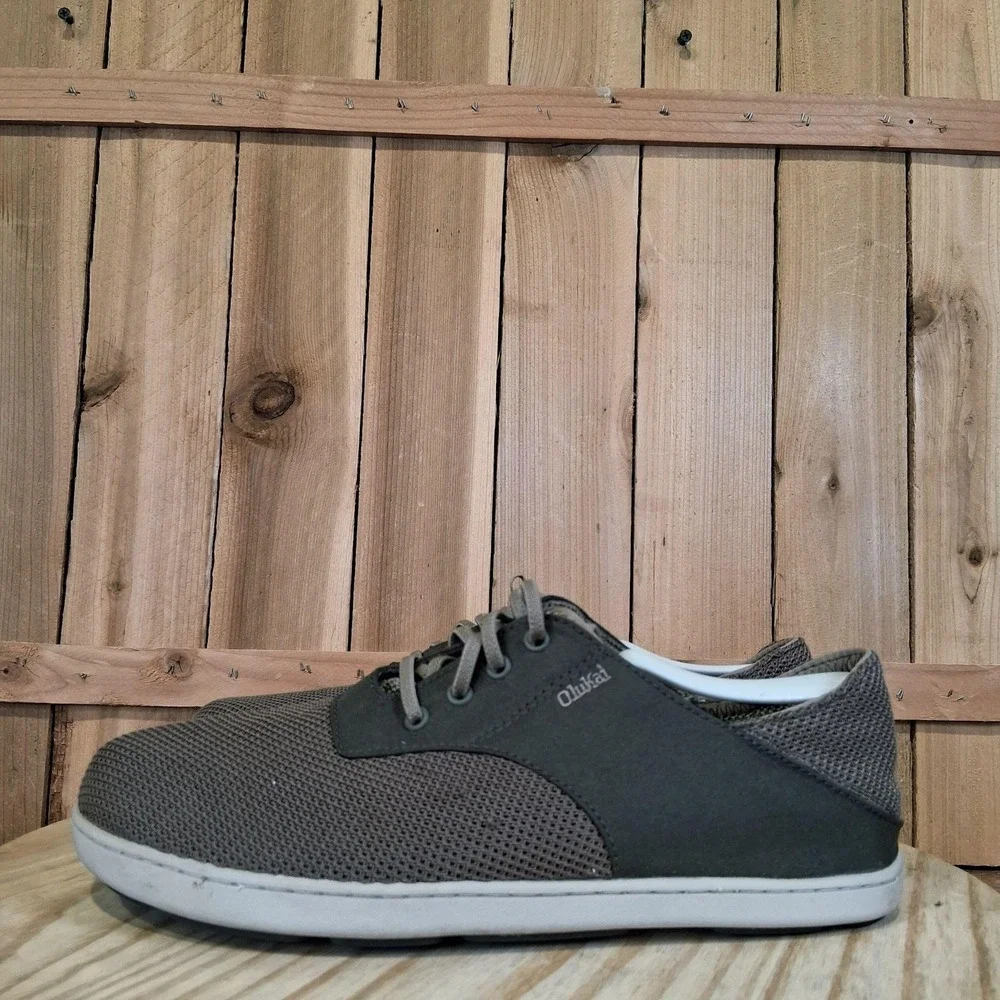 OluKai Nohea Moku Shoes Mens Size 8.5 Brown Mesh Lightweight Sneakers‎ Comfort